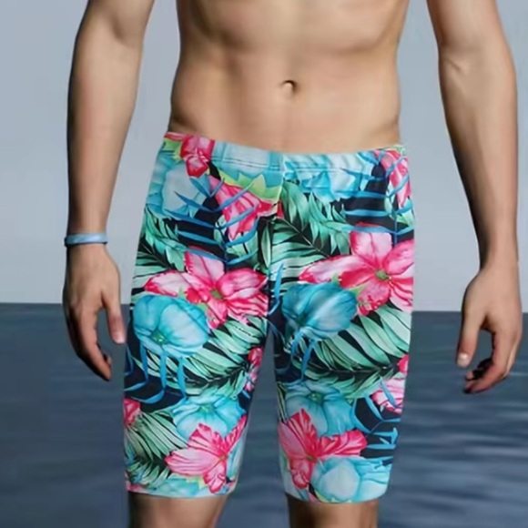 NEW - Men’s Quickdry Drawstring Lightweight Swim Board-shorts (Multicolor Large) - Picture 4 of 8